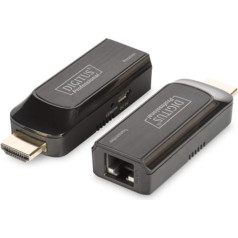 Digitus Mini pagarinātājs/hdmi pagarinātājs līdz 50 m caur Cat.6 / 7 vītā pāra kabeli, 1080p 60hz fhd, hdcp 1.2, ar audio (komplekts)