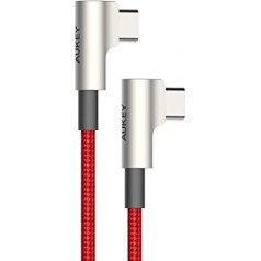 Aukey Cb-cmd37 red oem nylon usb c - usb c cable | 1m | 3a | 60w pd | 20v