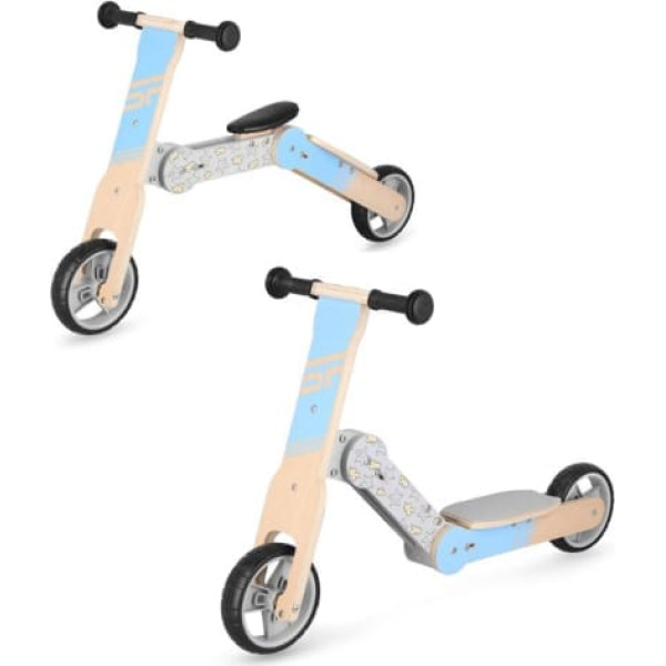 Bērnu līdzsvara velosipēds un skrejritenis 2in1 Spokey WOO-RIDE MULTI 9503001000 zils / N/A