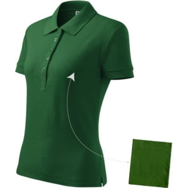 Malfini Cotton polo krekls W MLI-21306 pudele zaļa / L