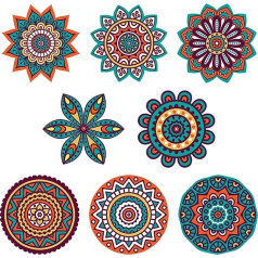 Stickers4 Mandala Suncatcher Logu uzlīme — Māksliniecisks logu noformējums — Suncatcher logu dekorēšanai — Mandala Viss