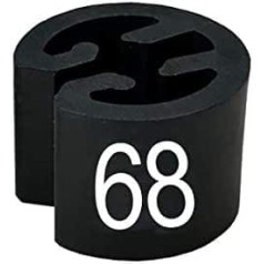 ‎pb-onlinehandel Mini Size Tabs Diameter 13 mm for Clothes Hangers Black Print White 68