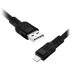 Orno USB-A kabelis — Lightning eXc WHIPPY Pro, 0,9 M, 29 W, ātra uzlāde, tumša krāsu kombinācija