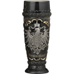 KI 155-SZA vācu alus krūze Black Pewter Crest kviešu alus tulpe 0,5 litri