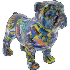 Bodhi's Max Spardose aus Keramik, Motiv: Bulldogge, mehrfarbig, Motiv: Brillen, Mikro, LOL, 22,3 x 9,3 x 17,5 cm