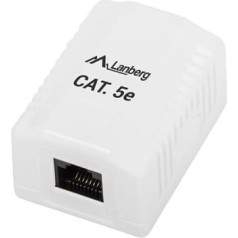 Lanberg ou5-0001-w surface-mounted socket (rj-45; cat. 5e; utp; white color)
