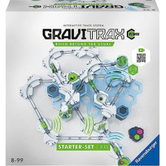 Ravensburger GraviTrax POWER Starter Set XXL Interaktīva marmora skriešanas sistēma ar visiem pieejamajiem elektroniskajiem elementiem bērniem no 8 gadu vecuma. Var kombinēt ar visiem GraviTrax produktiem un līnijām