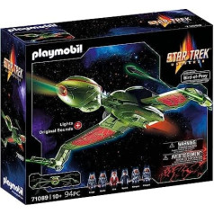 PLAYMOBIL 71089 Star Trek — klingonu kuģis: plēsīgo putnu kuģis, Blingon kuģis ar gaismas efektiem, oriģinālām skaņām un kolekcionējamām figūrām, Star Trek faniem un bērniem no 10 gadu vecuma [ekskluzīvi Amazon]