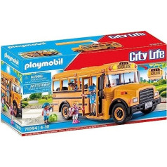 PLAYMOBIL City Life 71094 ASV skolas autobuss, rotaļu autobuss ar mirgojošu gaismu, rotaļlieta bērniem no 4 gadu vecuma