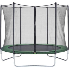 Czon Sports Outdoor Garden Trampoline, Diameter 250 cm / 430 cm, with Safety Net, Green, green