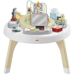 Fisher-Price HBM26 2-in-1 Mājas biroja aktivitāšu centrs Izklaide zīdaiņiem un rotaļu galds ar mūziku, gaismām un skaņām, rotaļlietas maziem bērniem