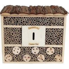 Dehner Natura Nomada Insect Hotel Approx. 29.5 x 9.5 x 28.5 cm Pine / Fir Wood / Bamboo / Plywood Natural
