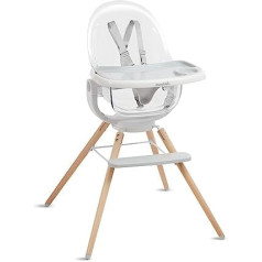 Munchkin 360° Cloud bērnu augstais krēsliņš ar caurspīdīgu sēdekli un 360° grozāmu