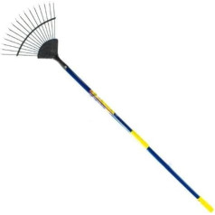 16 Teeth Carbon Steel Lawn Rake with Handle