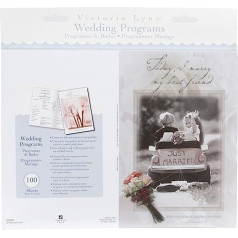 Darice vl6286 Double Heart Wedding Programme, melns