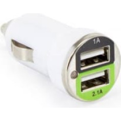 Sbox Dual USB Car Charger CC-221W coconut white