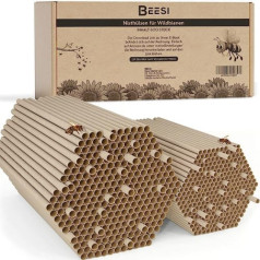 BEESI 1200 x Nesting Sleeves for Wild Bees 6 and 8 mm Diameter I Water-Repellent Long Life I Nesting Aid Accessories Filling Material for Insect Hotel