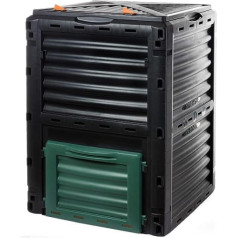 Composter Quick Composter Made of Sturdy Plastic with Hinged Lid, 300 Litres (H 83 x W 61 x D 61 cm), Thermal Composter for Garden and Kitchen Waste Compost, 100% Recycled Plastic, Made in the EU