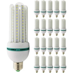 Mengjay 20-daļīgas LED spuldzes E27 20 W Aizstāj 150 W spuldzes, vēsi balta 6000 K, nav regulējama enerģijas taupīšanas spuldze, 1600 lūmenu LED spuldzes, 360 grādu stara leņķis, LED spuldzes