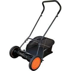 Earthwise 1716-18EWGC 7-Blade 18-Inch Hand Spindle Mower with Catch Basket