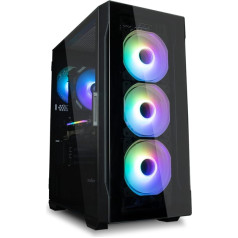 Korpusas i3 neo tg mid tower rgb 4x ventiliatorius, juodas