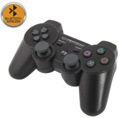 EGG109K Gamepad Bluetooth bezvadu PS3 jūras melnā Esperanza