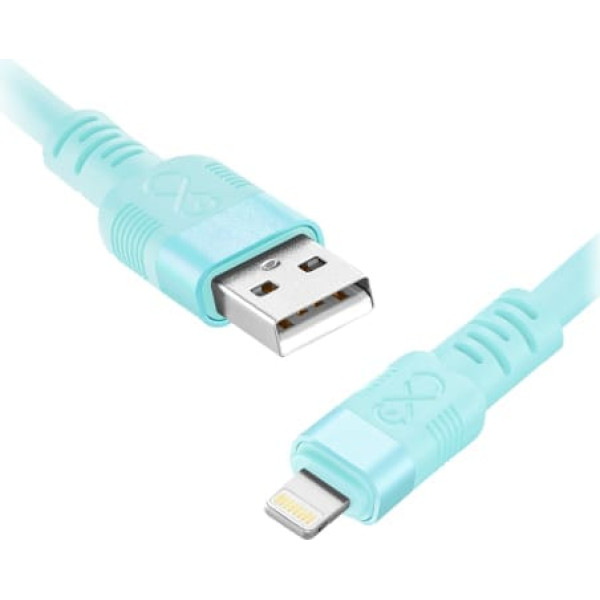 Orno USB-A kabelis — Lightning eXc WHIPPY Pro, 2 M, 12 W, ātra uzlāde, pasteļtoņu maisījums