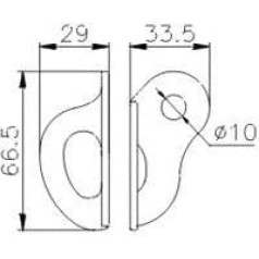 Climbing Technology Anchor plate, Plate for 10 mm thick