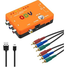 Mcbazel ODV-II Component/CVBS/S-Video to YPbPr Component Converter with Component AV Cable/LED Displays for Retro Gaming Console