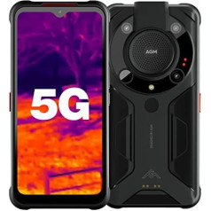 AGM Glory Pro Outdoor Mobile Phone 5G, Outdoor Smartphone 8GB RAM 256GB ROM with Snapdragon 480, 256x192 Thermal Imaging Camera 25FPS, 6200mAh, Android 11, 6.53 Inch FHD+, IP68 Waterproof Outdoor Smartphone