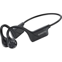 SANOTO Austiņas Bluetooth Bone Sound Open Ear Austiņas Bezvadu Bone Conduction Austiņas IP67 Ūdensnecaurlaidīgas Putekļu necaurlaidīgas Sporta Austiņas Ilgs akumulatora darbības laiks Austiņas skrējējiem Fitness Riteņbraukšanai