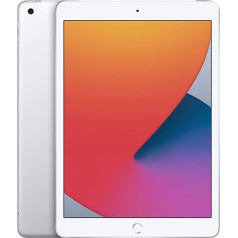 2020 Apple iPad (10,2 Zoll, WLAN + Mobilfunk, 32 GB) Silber (Generalüberholt)