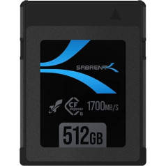 SABRENT Rocket CFX 512 GB CFexpress B tipa atmiņas karte R1700 MB/s, W1500 MB/s (CF-XTBT-512)