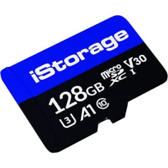 iStorage 128 GB microSD karte. Šifrējiet iStorage microSD kartēs saglabātos datus, izmantojot datAshur SD USB zibatmiņas disku. Saderīgs tikai ar dataAshur SD diskdziņiem