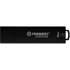 Kingston IronKey D300S Encrypted USB Stick 8GB - Certified for FIPS 140-2 Level 3 - IKD300S/8GB