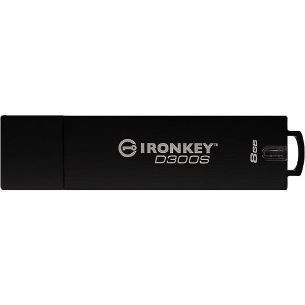 Kingston IronKey D300S Encrypted USB Stick 8GB - Certified for FIPS 140-2 Level 3 - IKD300S/8GB