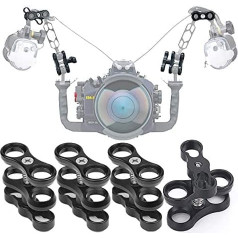 4 Pcs Aluminum Ball Mount for Underwater Diving Light Arm Tablet Photography Diving Camera Black