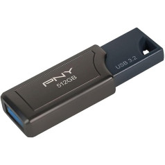 PNY 512GB PRO Elite V2 USB 3.2 Gen 2 Flash Drive, Up to 600MB/s Read Speed, Dark Grey