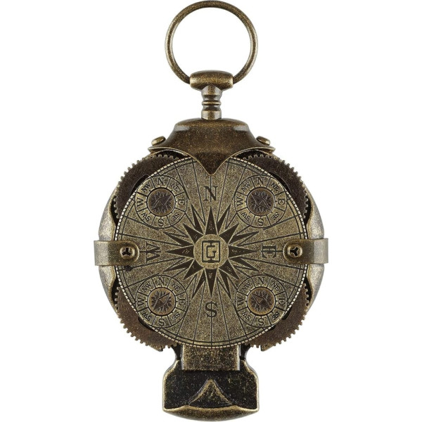 Kompass Cryptex USB Stick | Unique Password Protected Flash Drive | Secure Storage of up to 32 GB | Brass Portable USB Stick | Inspired by Leonardo Da Vinci's Sketches