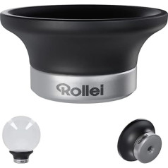 Rollei Lensball Mount, Lensball statīvs visām standarta objektīva lodītēm ar piesūcekņa stiprinājumu un 1/4 collu vītni uzstādīšanai uz fotostatīva. Novērš objektīva lodītes aizripošanu.