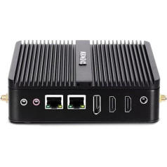 Windows 11 Mini PC Celeron J6412 12th Gen 8GB DDR4 RAM 128GB SSD, Dual HDMI, DP, TRĪS displeji, 2X DB9 COM, Dual Gigabit Ethernet, AC WiFi, BT, Small Computer, M.2 NVME SSD, m. SATA SSD