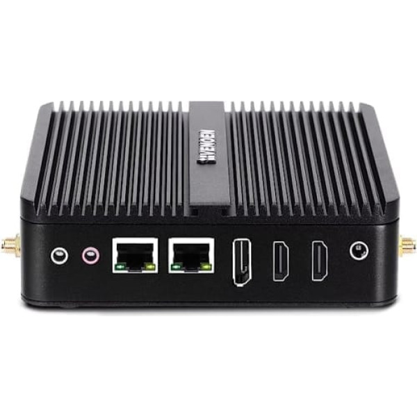 Windows 11 Mini PC Celeron J6412 12th Gen 8GB DDR4 RAM 128GB SSD, Dual HDMI, DP, TRĪS displeji, 2X DB9 COM, Dual Gigabit Ethernet, AC WiFi, BT, Small Computer, M.2 NVME SSD, m. SATA SSD