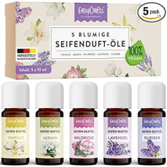 EasyCrafts® Organic Soap Fragrance Oil, Set of 5 x 10 ml