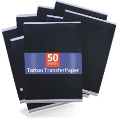 YILONG tetovējumu pārsūtīšanas papīrs 50 loksnes tetovējumu trafaretu papīrs 3 slāņu loksnes tetovēšanas trafaretu papīrs A4 izmēra DIY Ultra HD termiskā pārsūtīšanas papīrs tetovējumu komplekts tetovēšanas piederumi
