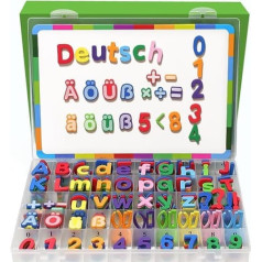 9 Sets Magnetic Letters and Numbers – Ä Ä Ö ö Ü ß Magnetic Letters ABC Alphabet Magnets Set