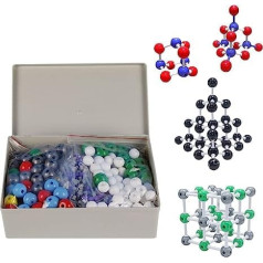 444 Pieces Organic Chemistry Molecular Model Set, Molecule Kit Kit, Scientific Inorganic Structures Atom Molecular Link Models for Teachers, Students, Scientists, Chemistry Lessons