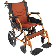 Mobiclinic, Folding Wheelchair, Lightweight, Seat 46 cm, Two Brake Systems, Folding Backrest, Aluminium, Folding Footrests, Pirámid Model, Small Wheels, Fixed Armrests