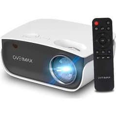 OVERMAX Multipic 2.5 Full HD projektors, LED projektors, mājas kinozāles projektors, mājas kinozāle, tālvadības pults, projektors ar skaļruni, attēla izmērs no 35 līdz 120 collām