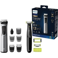 Philips Multigroom Series 9000 12-in-1 ietver OneBlade, seju, matus un ķermeni ar DualCut tehnoloģiju (modelis MG9710/90)