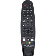 azurano Magic Remote AN-MR650A, AKB75075301 2017. gada LG viedtelevizoram ar balss vadību, peles funkciju, tiešajām pogām pakalpojumam Netflix un Amazon Video